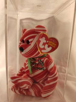 Ty Beanie Baby Christmas Candy Cane Bear