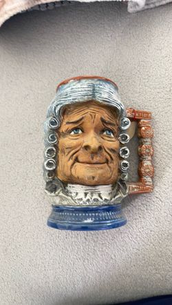 (2) Vintage Italian character beer stein/toby mug made by Nippon/Made in Italy pottery.