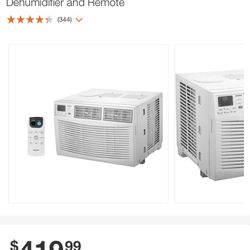 Néw 12000 BTU Ac & Dehumidifier  With  Remote Control 
