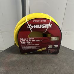 Husky AB-50C-1 3/8 in x 50 ft Hybrid Air Hose with Coupler Heavy Duty Flexible