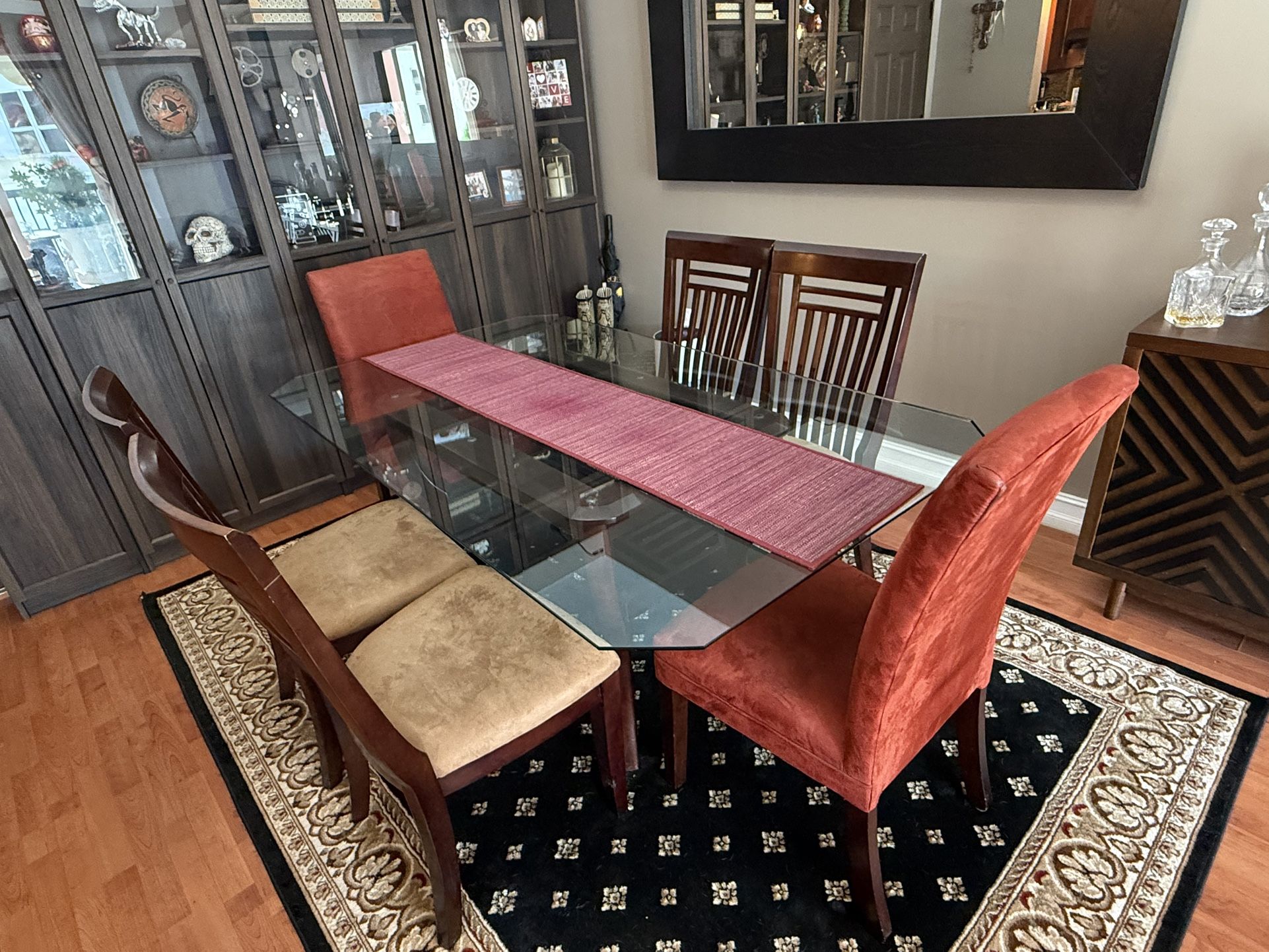 Dining Set Table And Six Chairs