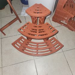 Terra Cotta Color Plastic Plant Stand