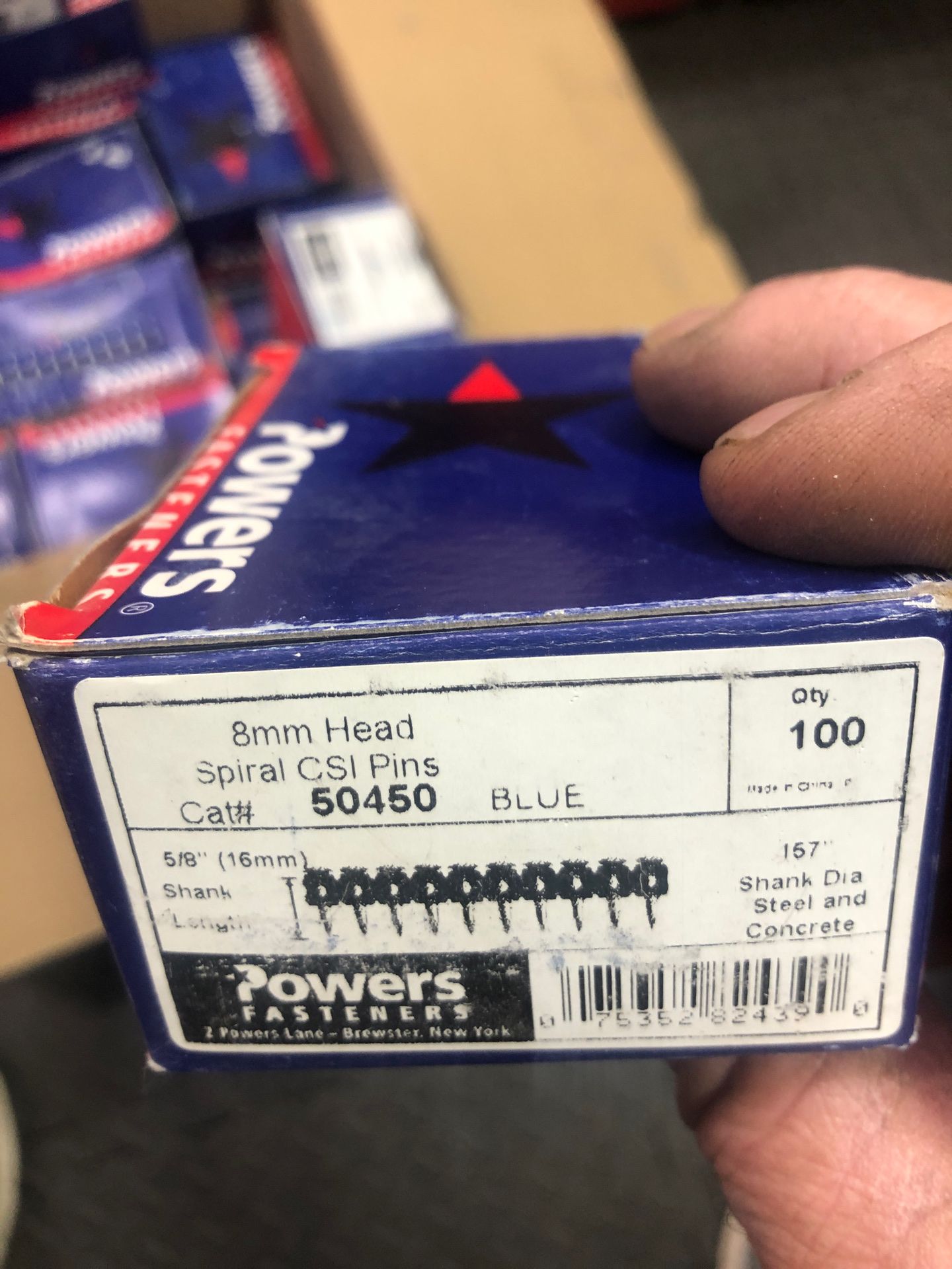 Powers fasteners 8mm head