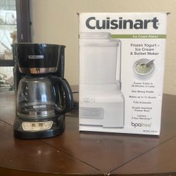 Cuisinart Ice Cream Maker & Black And Decker Coffee Maker