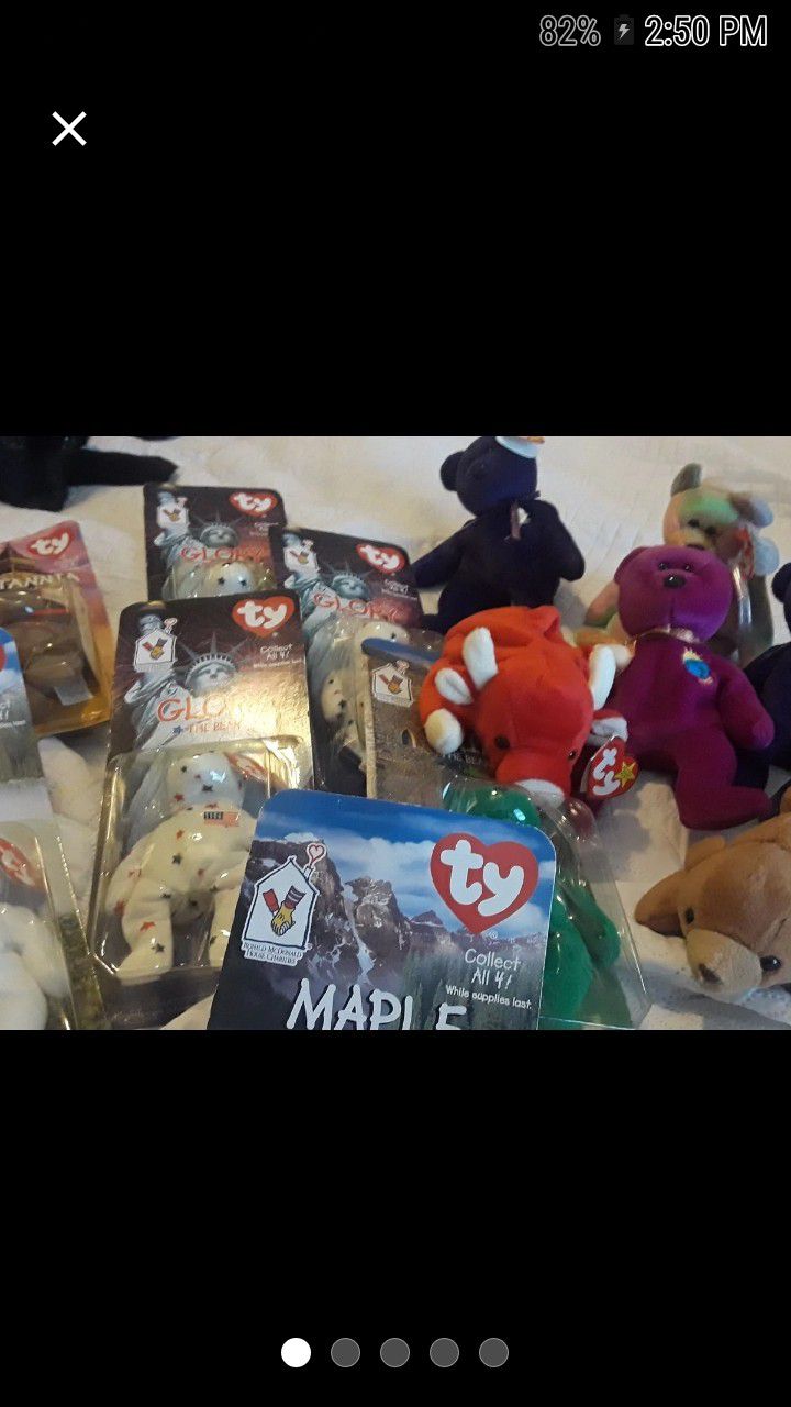 Huge lot of beanie babies rare find