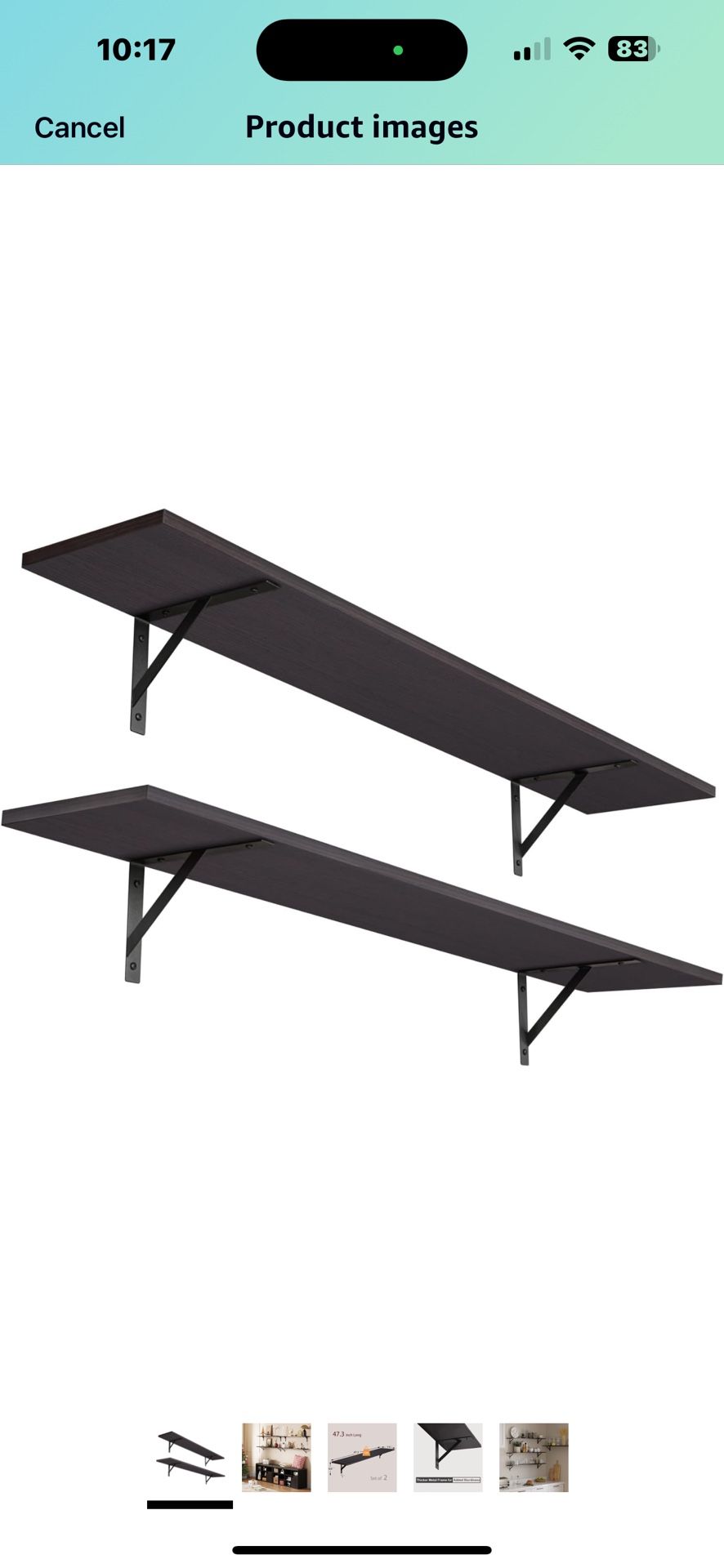 New Set Of Black Shelves