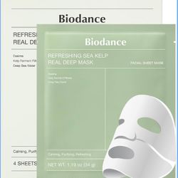 Bio dance Refreshing Sea kelp Real Deep Mask 4pack