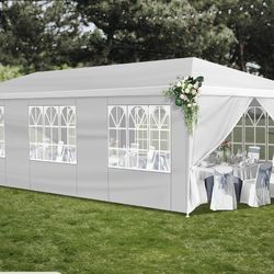 10x30 Party Tent Canopy Outdoor Gazebo Canopy Wedding Party Tent with 8Sidewalls