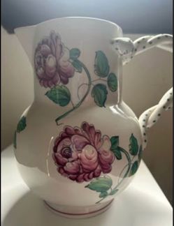 Tiffany and Co. Floral Pitcher with Twisted Handle