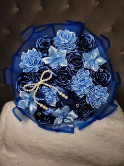 Blue Mixed Flower Bouquet