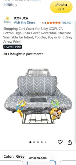 Shopping cart seat for baby/toddler