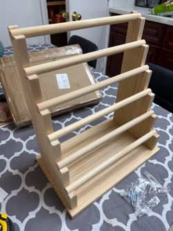 Wooden Multi-Tier Jewelry and Craft Display Stand