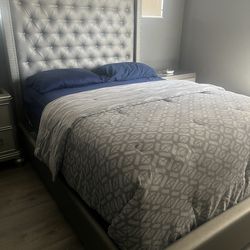 Diamond queen bed frame