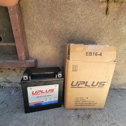 New UPLUS YTX16-BS Motorcycle Battery EB16-4 12V 14AH AGM Maintenance Free