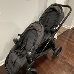 LIKE NEW Baby Jogger City Select Double Stroller With Accessories