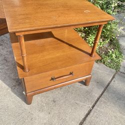 Solid Wood End Table 