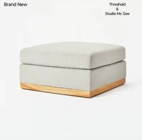 Brand New Woodland Hills Modular Sectional Ottoman Light Gray Threshold Designed Studio Mc Gee