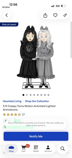 4 Ft Creepy Twins Animatronics Halloween 
