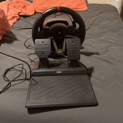 Wheel And Gas Pedal For Video Games