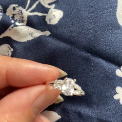 Real 925 Sterling Silver Wedding Ring Size 6/7