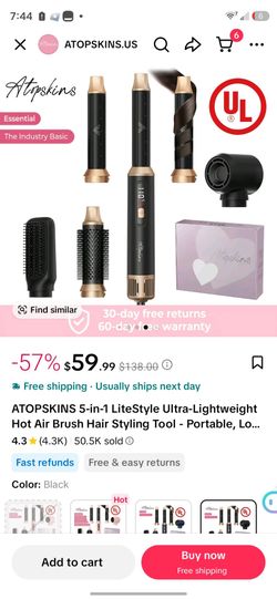 Atopskins 5-in-1 Hot Air Brush Styling Set