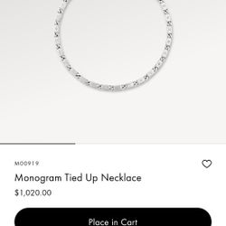 Louis Vuitton Monogram Tied Up Necklace For Men 
