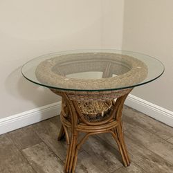 Circle Table With Glass Top 