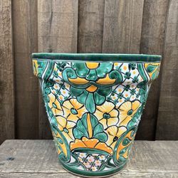Mexican Talavera Planters, Pottery, Clay Pots.