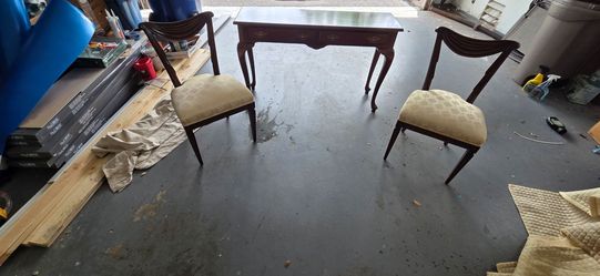 Table and two chairs