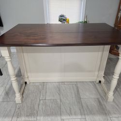 Island Storage Table with Dining Table.