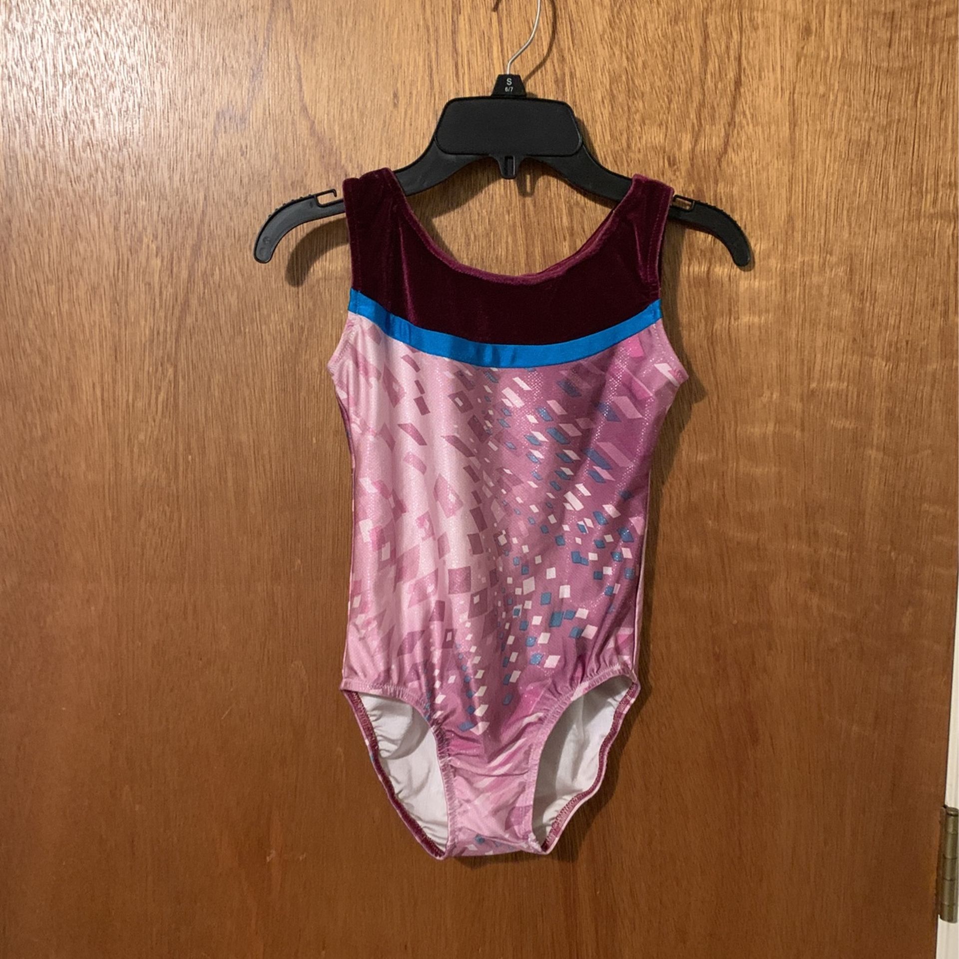 Velour/Shining Spandex Gymnastics Leotard