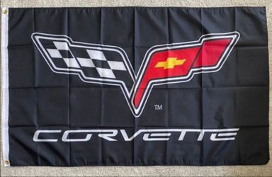 New Corvette Annivesary or C6 flag Banner Garage Man Cave 3 x 5 Ft. SEE 12 PIX SOLD SEPARATELY SHIPPING AVAILABLE