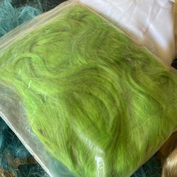 Green Neon Wig 