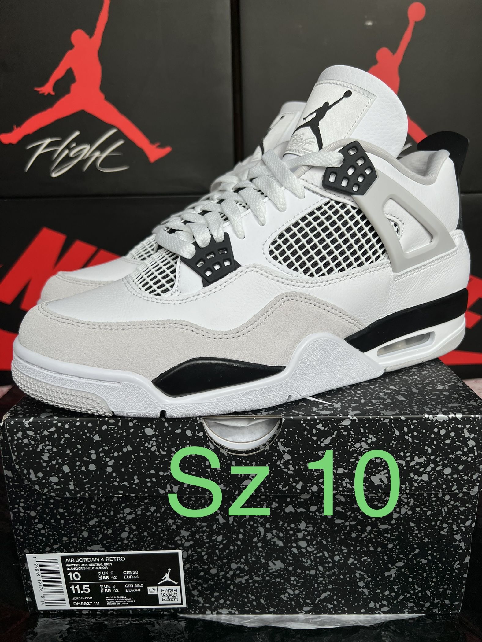 Jordan 4 Military Black Size 10 DS New SB Nigel Brick