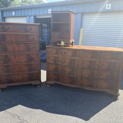 Vintage 1940’s Flame Mahogany Bedroom set
