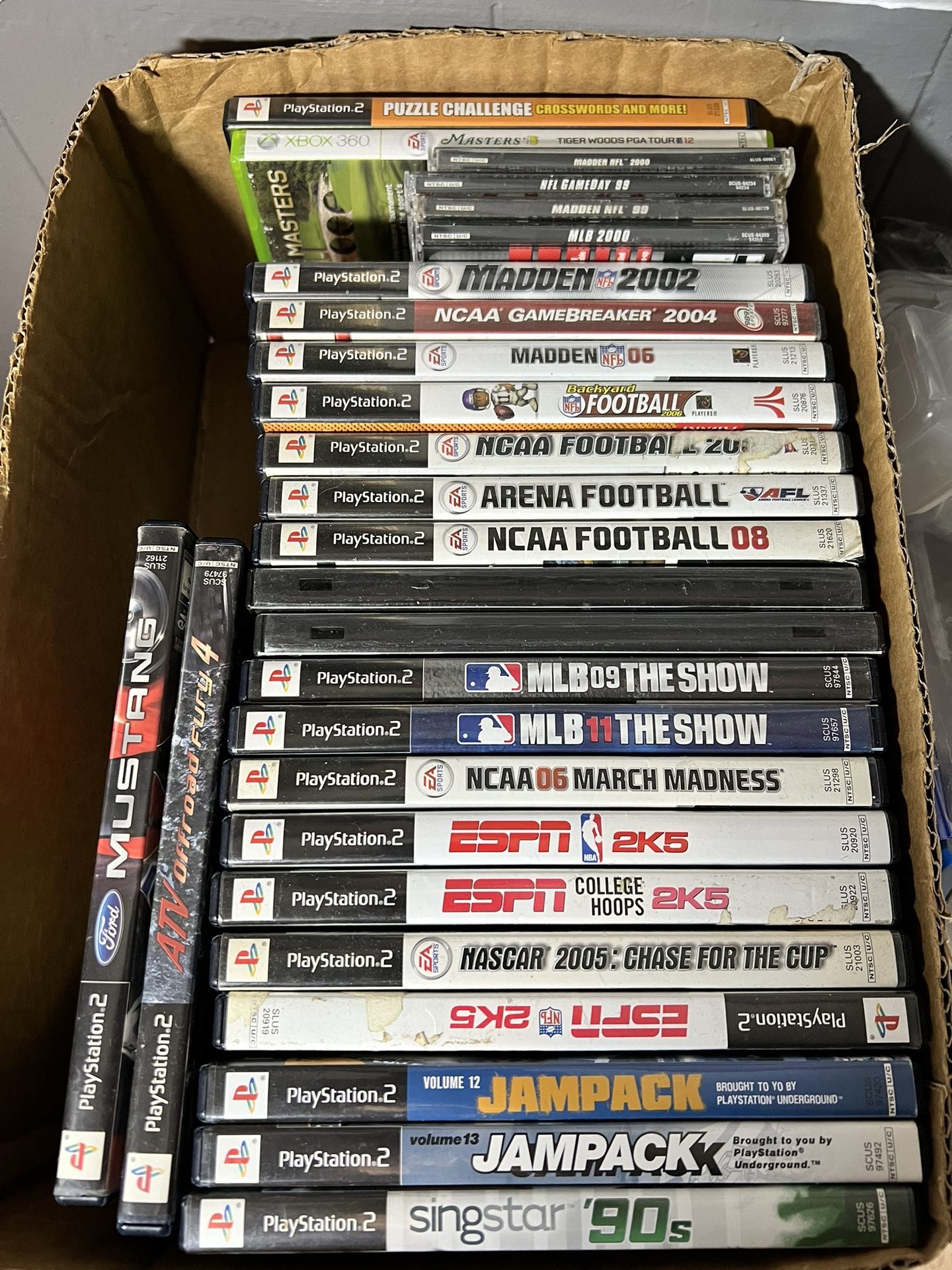 Various sports games, PS2, Xbox 360, Nintendo switch.
