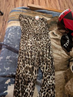 Leopard Print Wide-Leg jumper with Tags