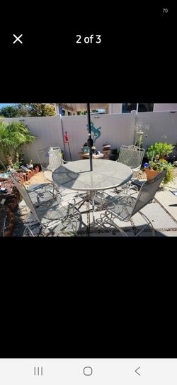 Vintage Wrought Iron Patio Set