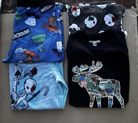 2 sets of boys Abercrombie & Fitch PJ’s. Only wore a couple of times. Size 14/16. 1 set is short sleeve and the other is long sleeve. Both with long p