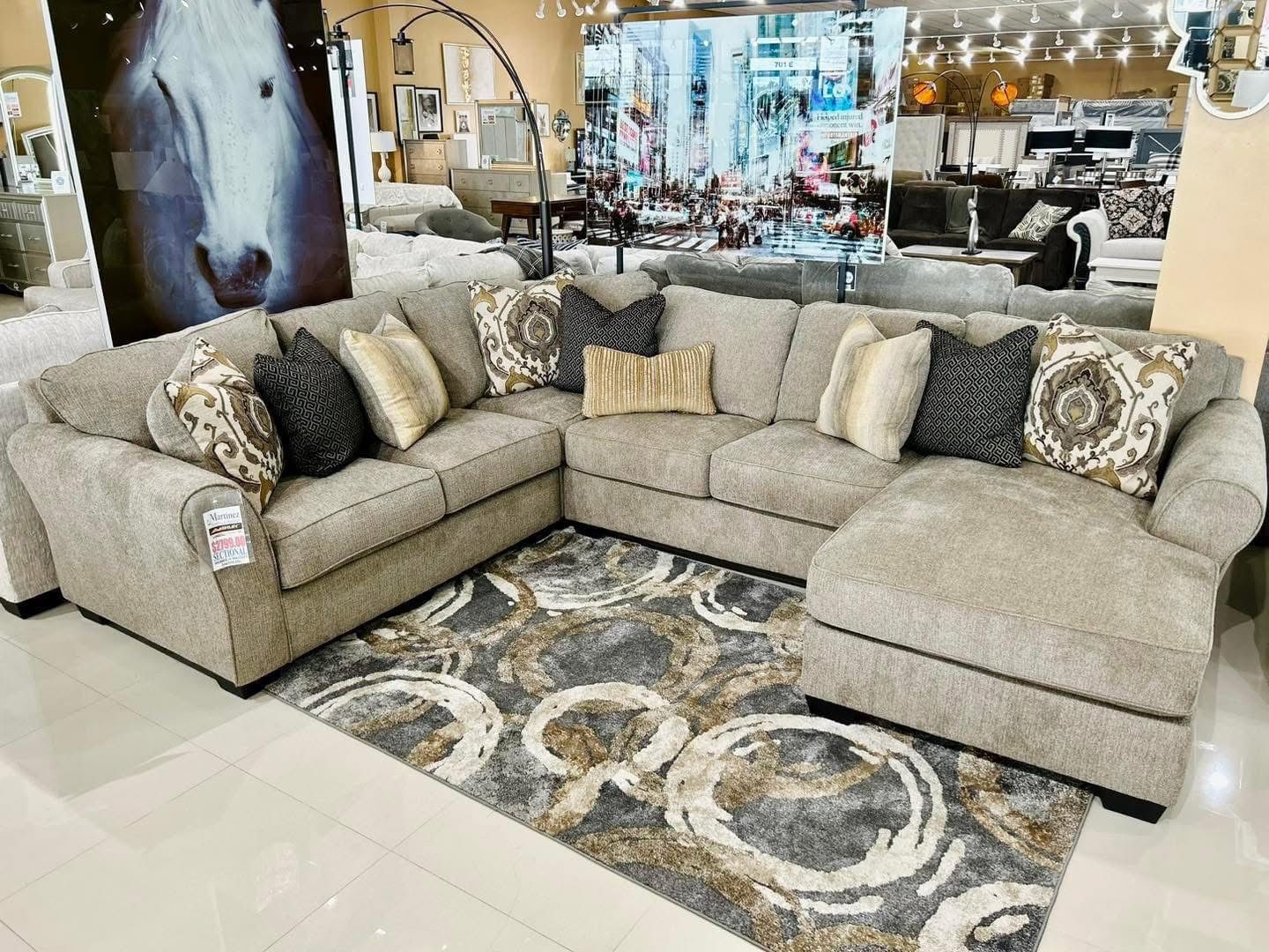 Large Ashley Sectional Must Sale