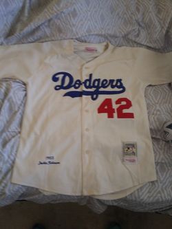 Mitchell&Ness Jackie Robinson authentic 1955 LA dodger jersey #42