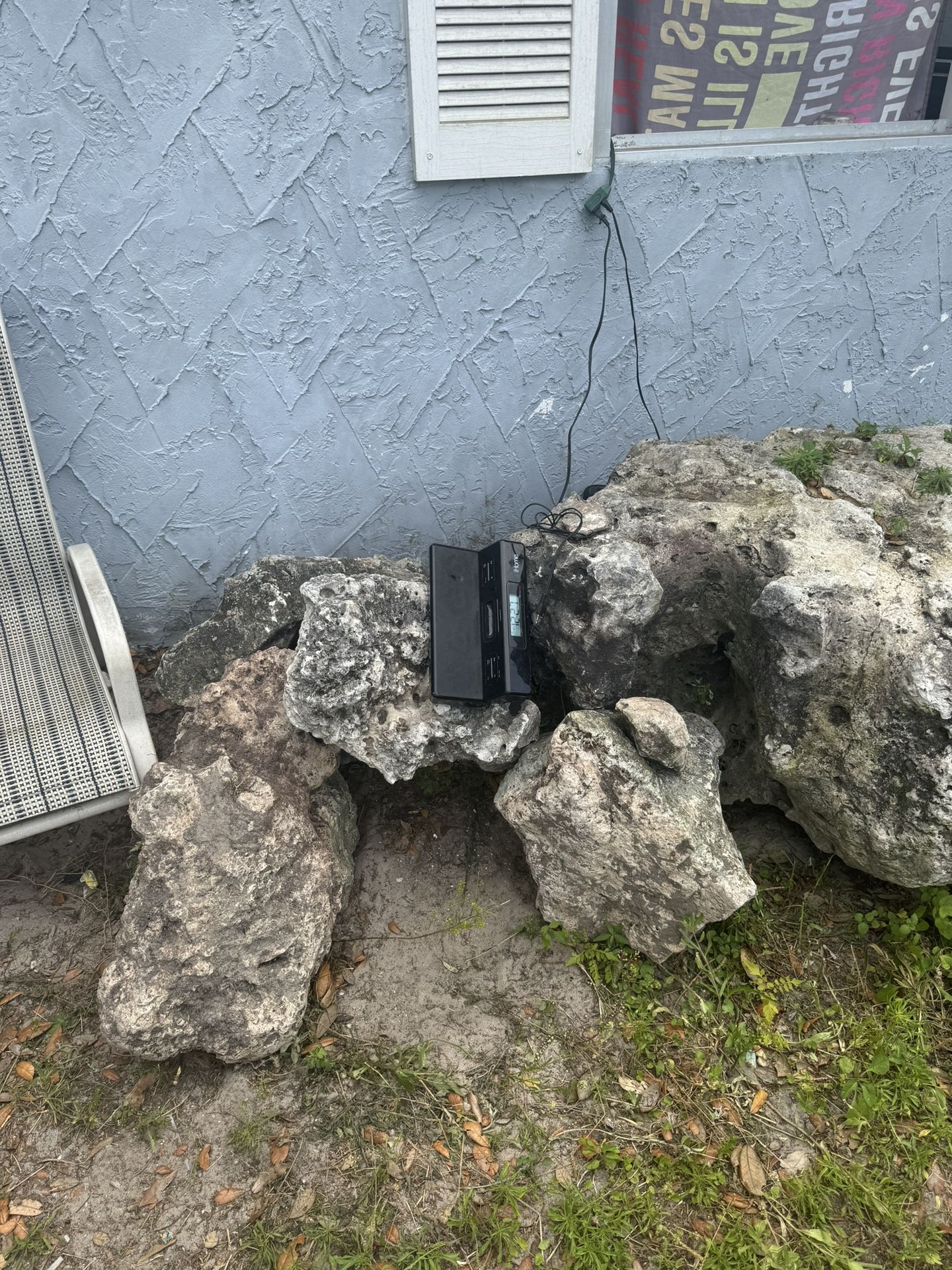 Giant Dredge Stones, Full Of Hollow Places, From The Gulf Floor Brought Here From Origin Unknown. Possible Full Of blue Crystals 1000+pounds