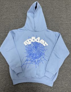 Sky blue sp5der hoodie different sizes
