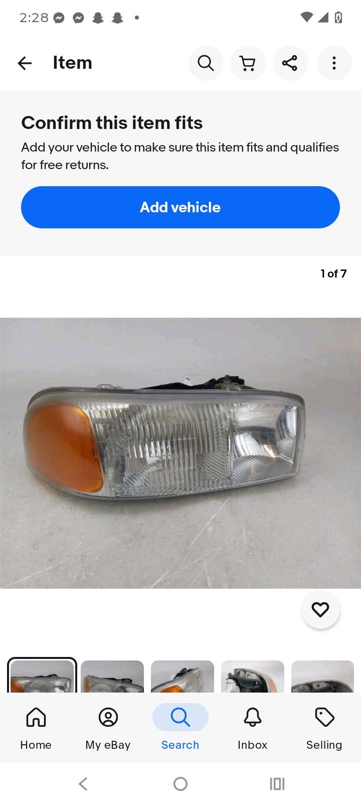 2002 GMC Yukon XL Left and Right Headlights With Bumper Lights