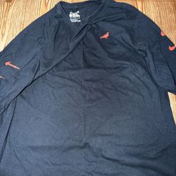 Nike SB x Jeff Staple Pigeon Long Sleeve T-Shirt Large Black/Orange - Pre Owned