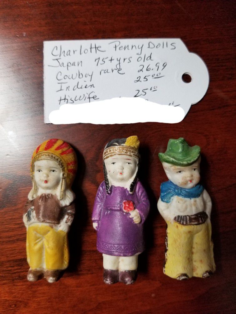 Rare 75+ year old Charlotte Penny Dolls