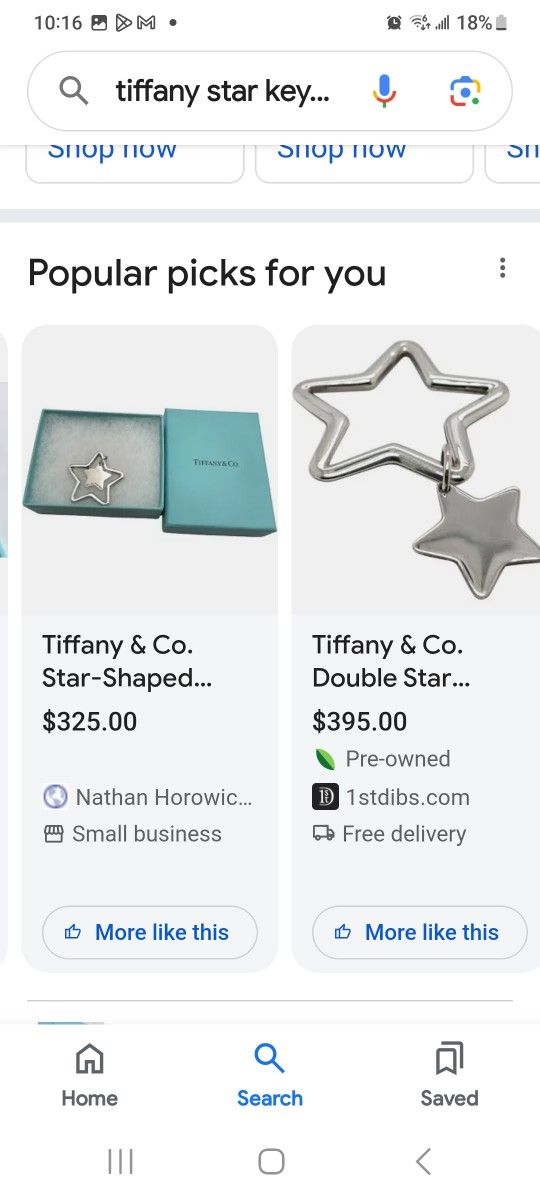 Tiffany & Co Star 🌟 Rare Double Star