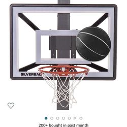 Silverback Junior Youth 33" Basketball Hoop with Lock ‘n Rock Mounting Technology Mounts to Round and Vertical Poles, Black (B8410W)