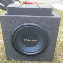 1000 watt pioneer amp with 12 inch 1400 watt pioneer subwoofer 