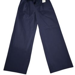 Navy Blue Wide Leg Pants 